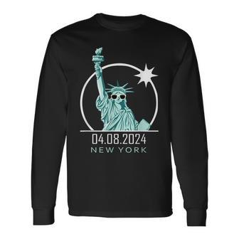 2024 Solar Eclipse New York Totality 04 08 24 Total Long Sleeve T-Shirt - Monsterry UK