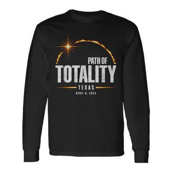 2024 Total Eclipse Path Of Totality Texas 2024 Long Sleeve T-Shirt - Monsterry AU