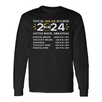 2024 Total Solar Eclipse April 8 Path Of Eclipse Arkansas Long Sleeve T-Shirt - Monsterry DE