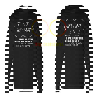 2024 Total Solar Eclipse Solar Eclipse Long Sleeve T-Shirt | Mazezy