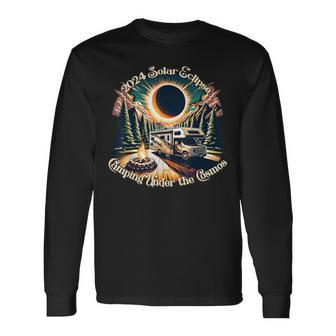 2024 Total Solar Eclipse Rv Camping Motorhome Travel April 8 Long Sleeve T-Shirt | Mazezy