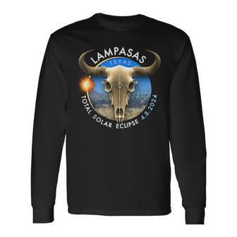 2024 Total Solar Eclipse Totality Lampasas Texas 29 Long Sleeve T-Shirt - Monsterry CA