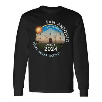 2024 Total Solar Eclipse Totality In San Antonio Texas 26 Long Sleeve T-Shirt - Monsterry