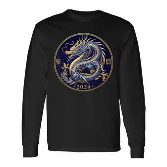 2024 Year Of The Dragon Chinese Zodiac 2024 New Year Long Sleeve T-Shirt - Thegiftio UK