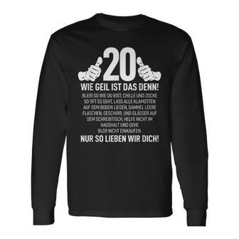 20Th Birthday Nager 20 Years Wie Geil Ist Das Denn Langarmshirts - Seseable