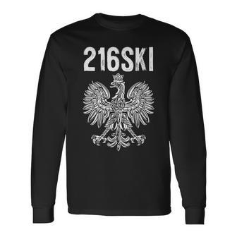 216Ski Cleveland Ohio Polish Pride Long Sleeve T-Shirt - Monsterry