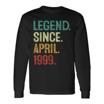 25 Years Old Legend Since April 1999 25Th Birthday Long Sleeve T-Shirt | Mazezy