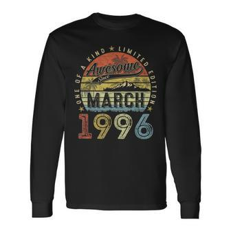 28 Year Old Vintage March 1996 28Th Birthday Women Long Sleeve T-Shirt - Seseable