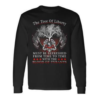 2Nd Amendment Gun Rights Tree Of Liberty Blood Of Tyrants Long Sleeve T-Shirt - Monsterry
