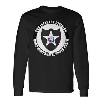 2Nd Infantry Division Camp Humphreys Korea Emblem Veteran Long Sleeve T-Shirt - Thegiftio UK
