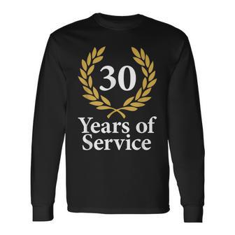 30 Years Of Service 30Th Work Anniversary Jubilee Long Sleeve T-Shirt - Monsterry AU