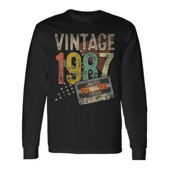 37 Year Old Vintage 1987 Decoration 37Th Birthday Long Sleeve T-Shirt - Seseable