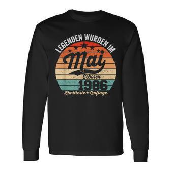 38 Geburtstag Geschenk Mann Legenden Sind Im Mai 1986 Langarmshirts - Geschenkecke