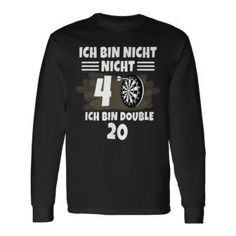 40 Geburtstag Ich Bin Nicht 40 Ich Bin Double 20 Dart Langarmshirts - Geschenkecke