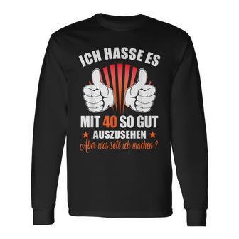 40 Geburtstag Mann Geschenk Papaater Lustig 40 Jahre Langarmshirts - Geschenkecke