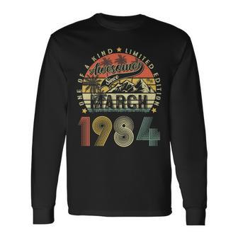 40 Year Old Vintage March 1984 40Th Birthday Women Long Sleeve T-Shirt | Mazezy
