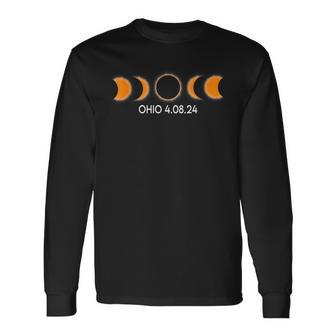 40824 Total Solar Eclipse Ohio 2024 Totality America Long Sleeve T-Shirt - Monsterry UK