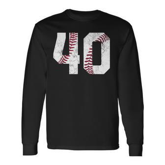 40Th Birthday T 1984 Baseball 40 Years Old Long Sleeve T-Shirt - Monsterry