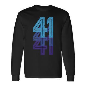 41 T 41St Birthday Sports Team Year Age Long Sleeve T-Shirt - Monsterry AU