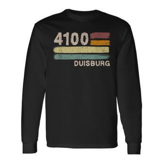 4100 Duisburg Retro Postcodes Old Postcode Vintage Langarmshirts - Seseable