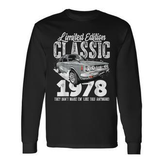 45Th Birthday Vintage Classic Car 1978 B-Day 45 Year Old Long Sleeve T-Shirt - Monsterry AU