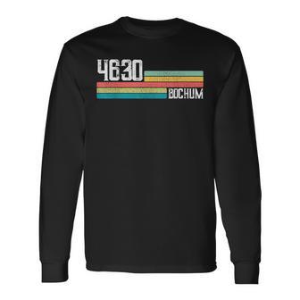 4630 Bochum Retro Old Postcode Vintage Sign Langarmshirts - Seseable