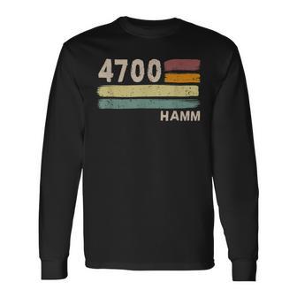 4700 Hamm Retro Postcode Old Zip Vintage Langarmshirts - Seseable