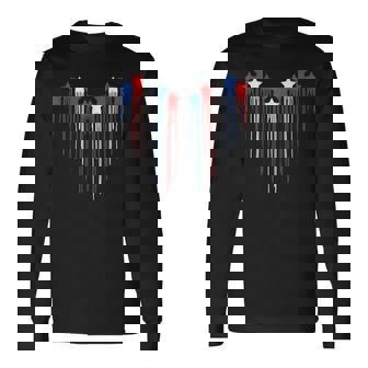 4Th Of July American Flag Heart Patriotic 4Th Of July Heart Long Sleeve T-Shirt | Mazezy