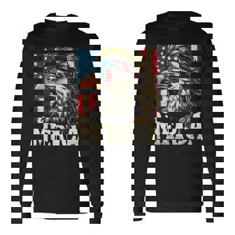 4Th Of July Patriotic Eagle July 4Th Usa Merica Long Sleeve T-Shirt | Mazezy