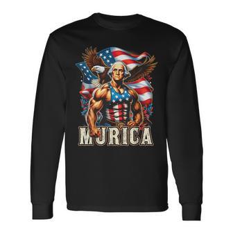 4Th Of July Patriotic George Washington July 4Th Usa Long Sleeve T-Shirt - Monsterry