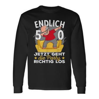 50S Birthday Man Ich Bin Jetzt 50Th Birthday Grandpa Langarmshirts - Seseable