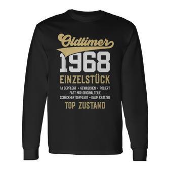 55 Jahre Oldtimer 1968 Vintage 55Th Birthday Black Langarmshirts - Seseable