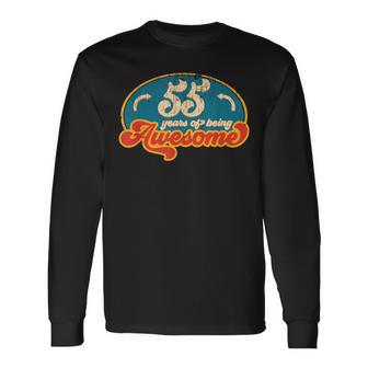 55 Year Old Retro Vintage 55Th Birthday Long Sleeve T-Shirt - Monsterry DE