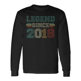 6 Years Old Legend Since 2018 6Th Birthday Long Sleeve T-Shirt - Thegiftio UK