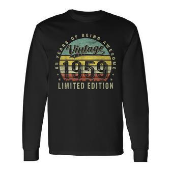 65 Year Old Vintage 1959 Limited Edition 65Th Birthday Long Sleeve T-Shirt - Monsterry DE