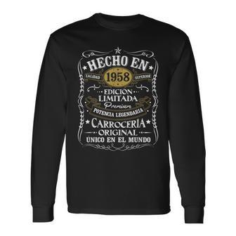 66 Cumpleaños 66 Años Hombre Hecho En 1958Intage Regalo Camiseta de manga larga - Regaloses