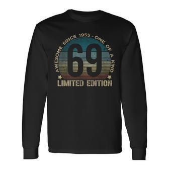 69Th Birthday 69 Year Old Vintage 1955 Limited Edition Long Sleeve T-Shirt - Seseable