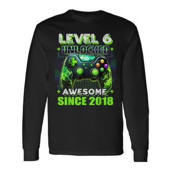 6Th Birthday Gamer 6 Year Old Bday Boy Six Son Long Sleeve T-Shirt - Monsterry AU