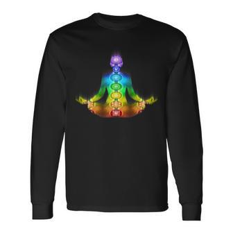 7 Chakras Yoga Meditation Long Sleeve T-Shirt - Monsterry AU