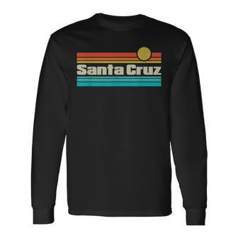 70S 80S Ca Retro Sunset Santa Cruz Langarmshirts - Seseable