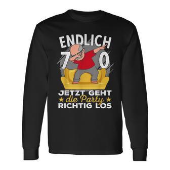 70S Birthday Man Ich Bin Jetzt 70Th Birthday Grandpa S Langarmshirts - Seseable