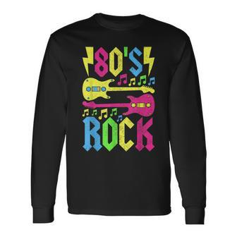 80S Rock Concert Outfit 1980S Fashion 80S Band Party Costume Long Sleeve T-Shirt - Seseable