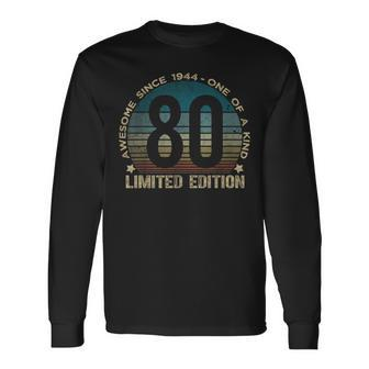 80Th Birthday 80 Year Old Vintage 1944 Limited Edition Long Sleeve T-Shirt - Monsterry UK