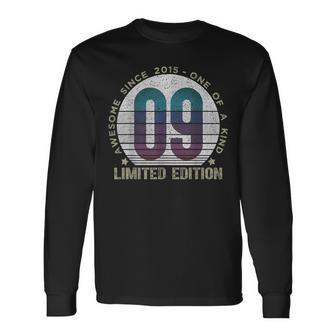 9Th Birthday 9 Year Old Vintage 2015 Limited Edition Long Sleeve T-Shirt | Mazezy