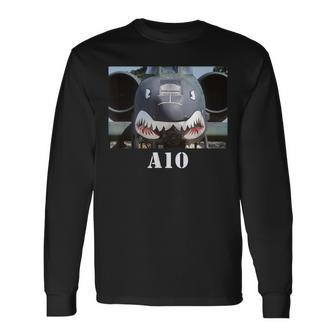 A10 Warthog Airplane Military Aviation Long Sleeve T-Shirt - Monsterry AU