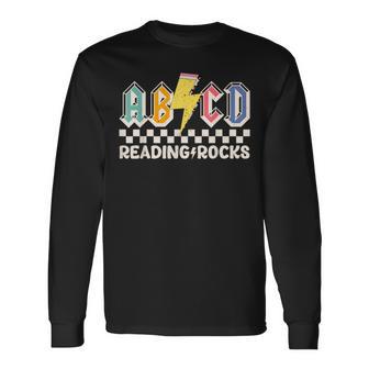 Abcd Reading Rocks Rock'n Roll Science Of Reading Teachers Long Sleeve T-Shirt - Monsterry DE