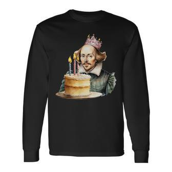Adult Birthday Party Shakespeare Theme Long Sleeve T-Shirt | Mazezy