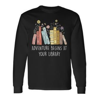 Adventure Begins At Your Library Summer Reading 2024 Books Long Sleeve T-Shirt - Monsterry UK