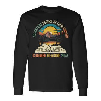 Adventure Begins At Your Library Summer Reading 2024 Vintage Long Sleeve T-Shirt - Monsterry