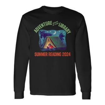 Adventure Begins At Your Library Summer Reading Program 2024 Long Sleeve T-Shirt - Monsterry CA